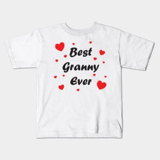 Best granny ever heart doodle hand drawn design Kids T-Shirt